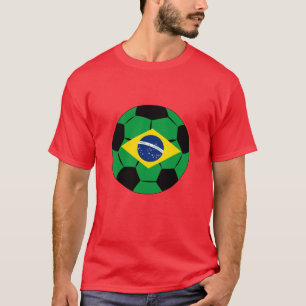 T-shirt Brésil Football Jersey Football Drapeau Brésilien
