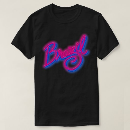 T-shirt BRÉSIL Neon 80s Cult Film (Design devant)