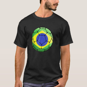 T-shirt Brésil Soccer Ball Drapeau Jersey Football Brésil