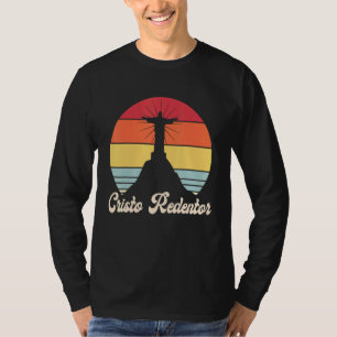T-shirt Brésil Sunrise Cristo Retro Rio De Janeir