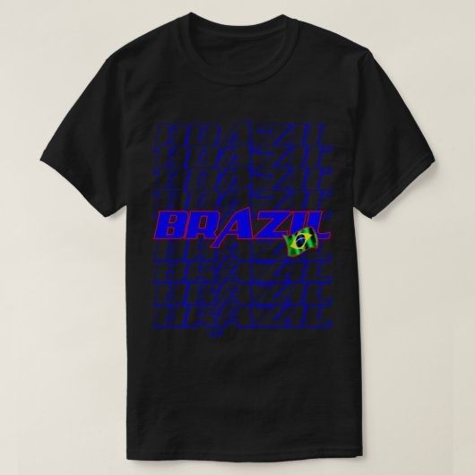 T-shirt Brésil Texte en cascade 2 (Design devant)