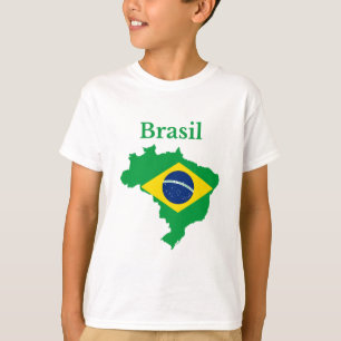 T-shirt Brésil : Une carte du drapeau