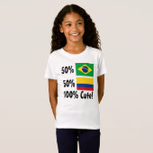 T-Shirt Brésilien de 50% 50% 100% colombien mignon (Devant entier)