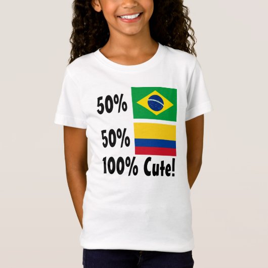 T-Shirt Brésilien de 50% 50% 100% colombien mignon (Devant)