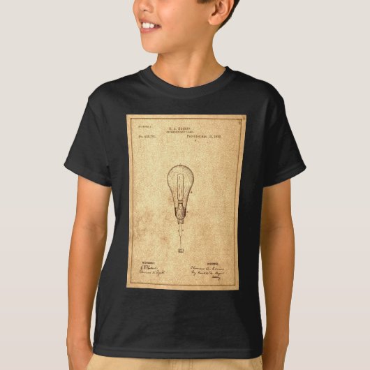 T-shirt Brevet Edison Bulbe (Devant)