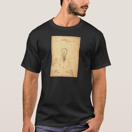 T-shirt Brevet Edison Bulbe (Devant)