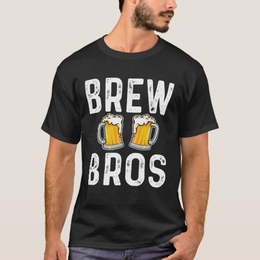 T-shirt Brew Bros  Group Club Matching Beer  Drinker Home (Devant)