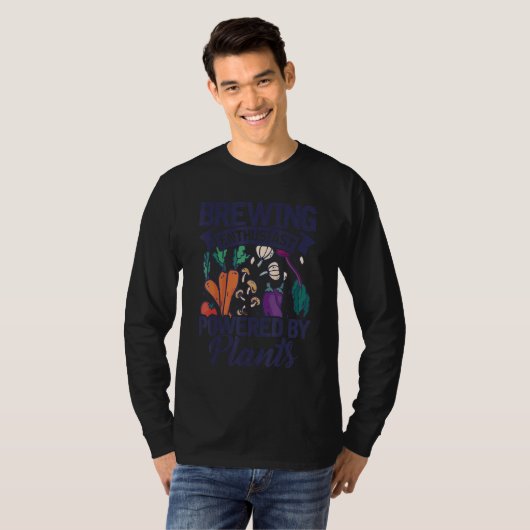 T-shirt Brewing Enthusiast Powered By Beer Homebrewing Cra (Devant entier)