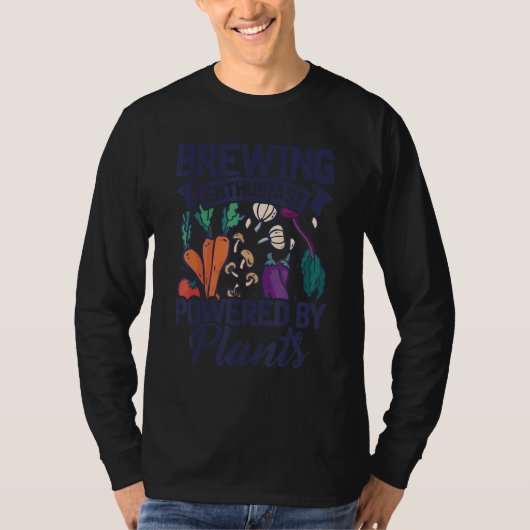 T-shirt Brewing Enthusiast Powered By Beer Homebrewing Cra (Devant)