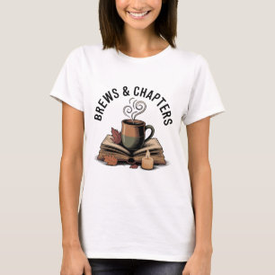 T-shirt Brews & Chapitres — Thé et livres de sorcière cosy