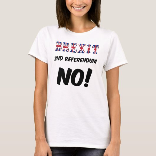 T-Shirt Brexit 2e référendum Non (Devant)