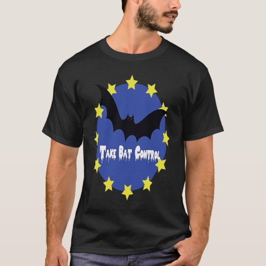 T-shirt Brexit Halloween  Take Bat Control (Devant)