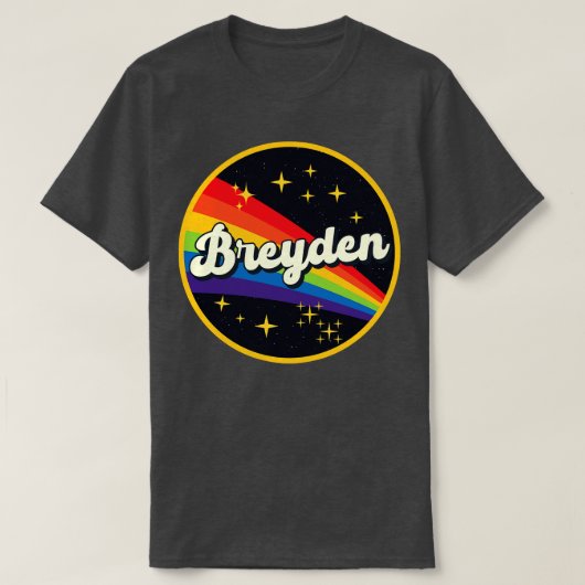 T-shirt Breyden Rainbow Dans L'Espace Style Vintage (Design devant)