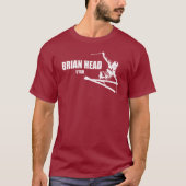 T-shirt Brian Head Resort Utah Skier (Devant)