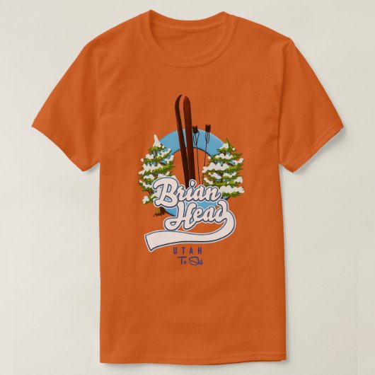 T-shirt Brian Head Utah skie (Design devant)