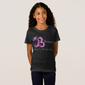 T-Shirt Brianna filles B nom signifiant chemise en lettres (Devant entier)