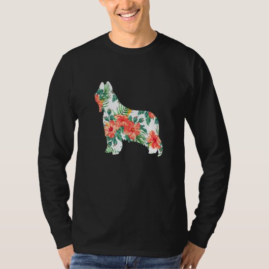 T-shirt Briard Aloha Hawaiian Chien (Devant)