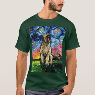 T-shirt Briard Berger de Brie Starry Night Dog Art par Aja