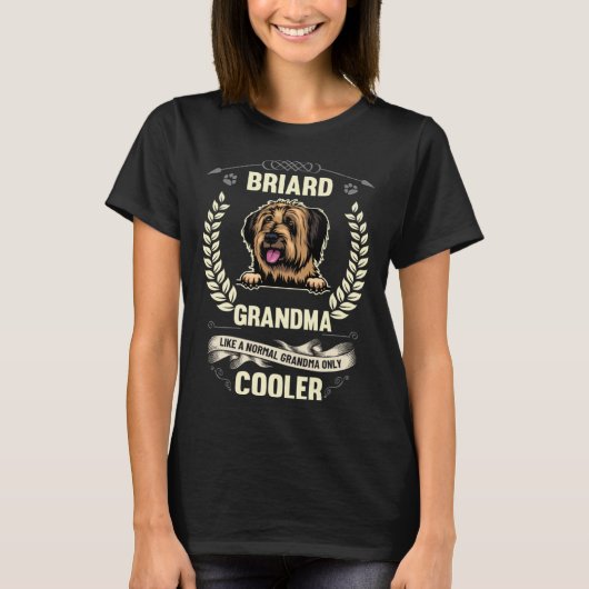 T-shirt Briard Grandma Like A Normal Grandma Only Cooler (Devant)