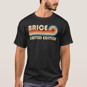 T-shirt BRICE Nom de famille Retro Vintage 80s 90s Anniver