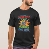 T-shirt Brick Builder Blocks Brick Building Father Dad Fah (Devant)