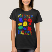 T-shirt Brick Builder Blocks Master Builder Garçons Filles (Devant)