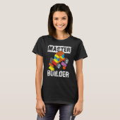 T-shirt Brick Builder Blocs Master Builder Jouet pour enfa (Devant entier)