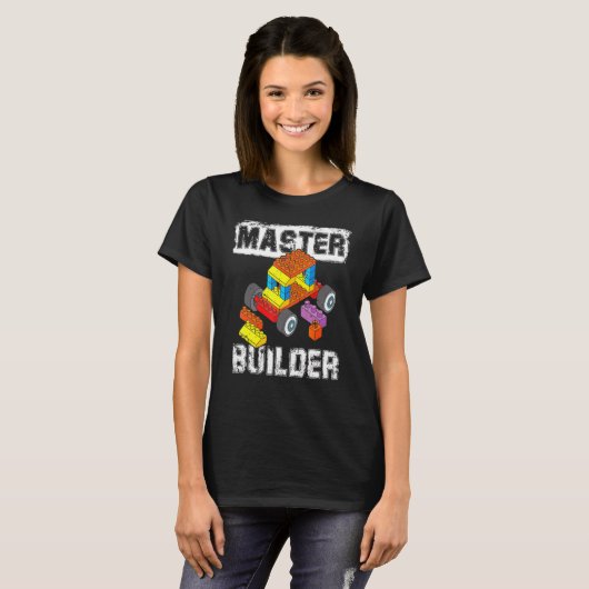 T-shirt Brick Builder Blocs Master Builder Jouet pour enfa (Devant entier)