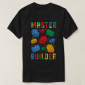 T-shirt Brick Builder Funny Blocks Master Builder (Design devant)