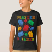 T-shirt Brick Builder Funny Blocks Master Builder Cadeau P (Devant)