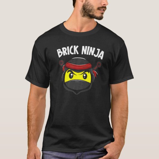 T-shirt Brick Ninja Master Builder briques Blocs de constr (Devant)