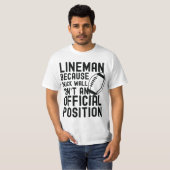 T-shirt Brick Wall n'est pas un poste officiel Mens Footba (Devant entier)