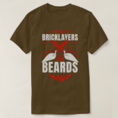 T-shirt Bricklayer brique Mason Beard Cadeau (Design devant)