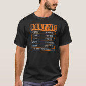 T-shirt Bricklayer Hourly Rate Idea For Brickie ON REAR & (Devant)