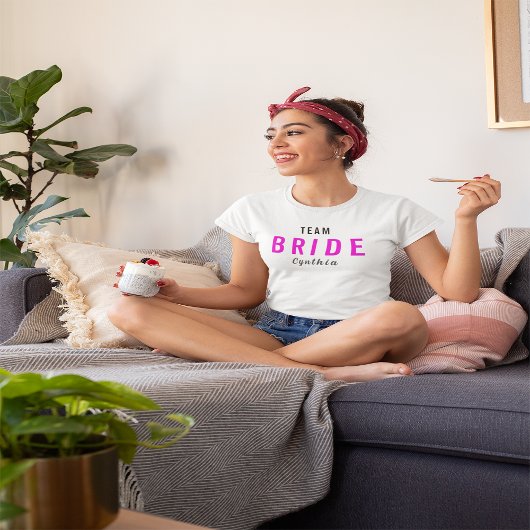T-shirt Bride d'équipe personnalisée