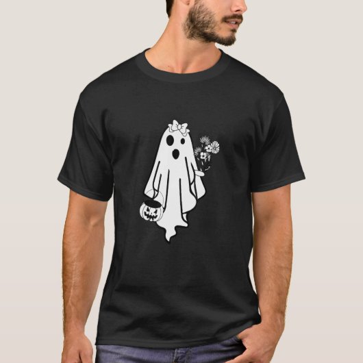 T-shirt Bride Ghost  Halloween Costume Scary Pumpkin Lamp (Devant)