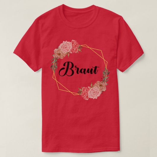 T-shirt Bride Hen Party Floral Wreath Team Bride Marriage  (Design devant)