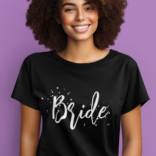 T-shirt Bride jote amusant script de calligraphie simple N