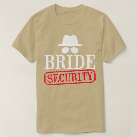 T-shirt Bride Security Maid Of Honor Wedding Bachelorette (Design devant)