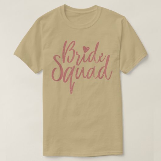 T-shirt Bride Squad Pink Cute Bridesmaid Bachelorette Part (Design devant)