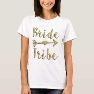 T-shirt Bride Tribe Gold Parties scintillant réservoir