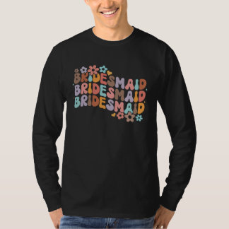 T-shirt Bridesmaid Bride Squad Bridal Shower Groovy Bachel