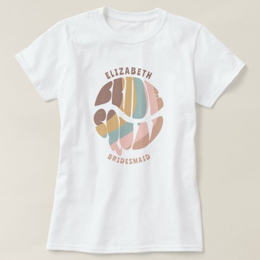 T-shirt Bridesmaid de l'équipe de mariée de bachelorette S (Design devant)