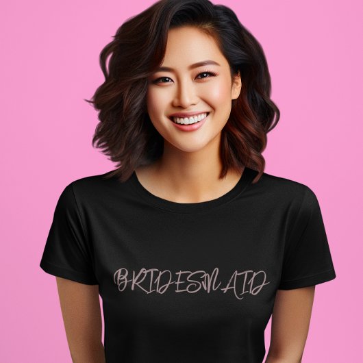 T-shirt Bridesmaid Dusty Bourgogne