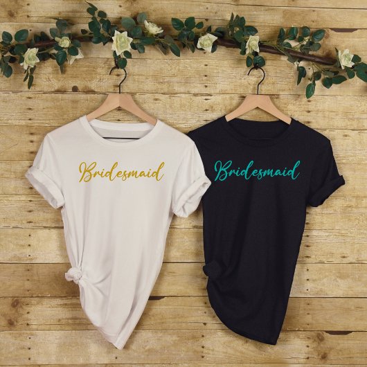 T-shirt Bridesmaid-Gold Bright Bride Bachelorette