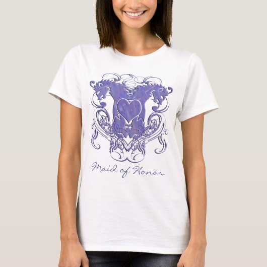 T-shirt Bridesmaid Mariées Vintage Lion Renaissance Mariag (Devant)