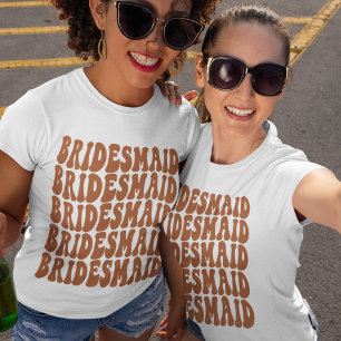T-shirt Bridesmaid Terracotta Personnalisé Correspondance