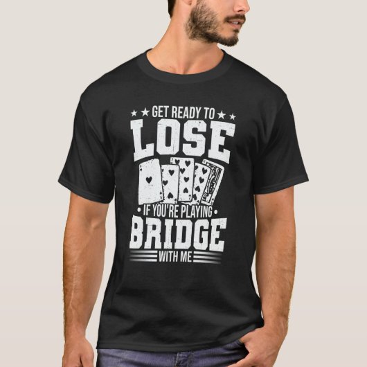 T-shirt Bridge Card Game Bridge Players Expert Sports Play (Devant)