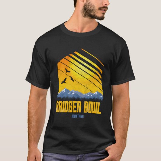 T-shirt Bridger Bowl Montana Mountains Randonnée Camg (Devant)
