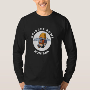 T-shirt Bridger Bowl Montana Mountains Randonnée Gnome MT